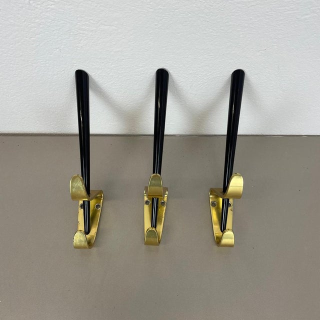 Brass Wardrobe Hook Coat Rack Elements in the style of Carl Auböck, Austria, 1950s, Set of 3 For Sale - Image 18 of 18