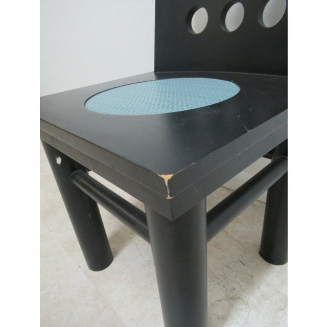 Black 1990s Michael Graves Design Kyoto Arkitektura Prototype Side Desk Chair One of a Kind For Sale - Image 8 of 13