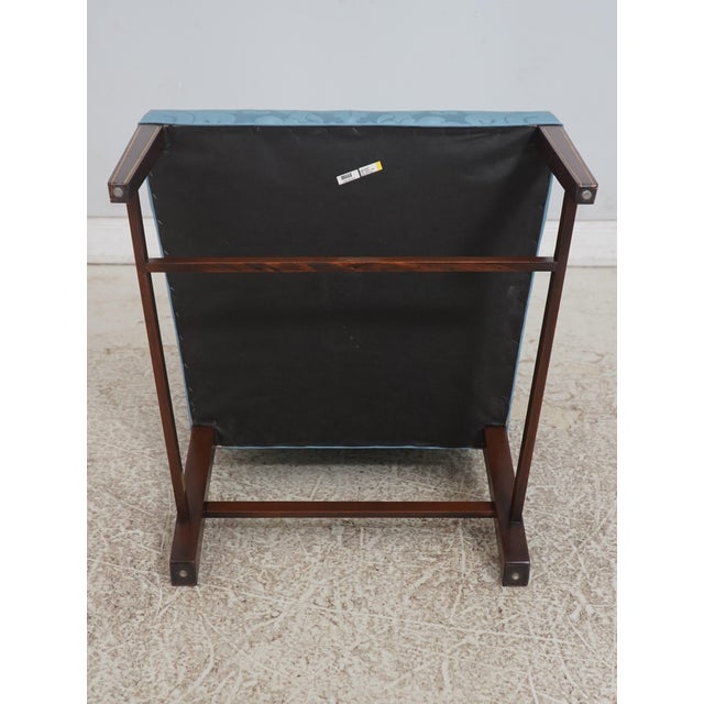 Pair Stickley Cw-13 Colonial Williamsburg Blue Damask Lolling Chairs For Sale - Image 17 of 18