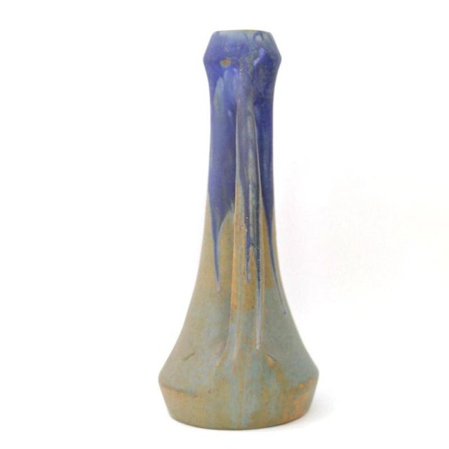 Antique French Art Nouveau Drip Glaze Stoneware Vase by Gilbert Méténier, 1910 For Sale - Image 3 of 12
