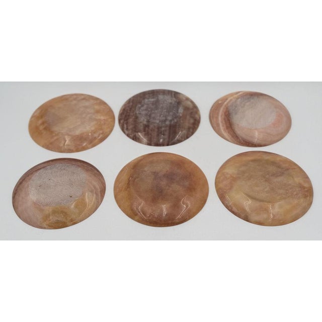Gemstone Vintage Egyptian Onyx Plate and Bowl, Set of 12 For Sale - Image 7 of 10