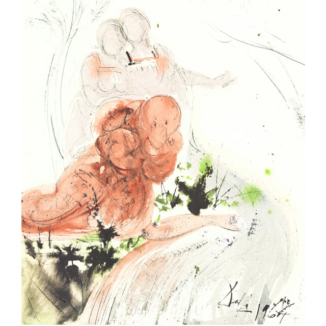 Color lithograph "Statimque Tobias Visum Recepit" (And Immediately Tobias Recovered His Sight, Tobit 11:15) from Salvador...