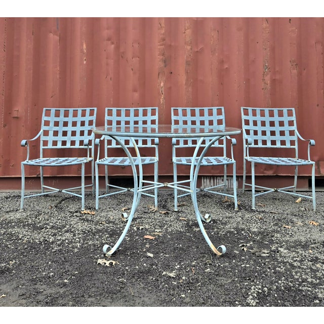 Vintage Brown Jordan Outdoor Dining Table & 4 Chairs Chairish