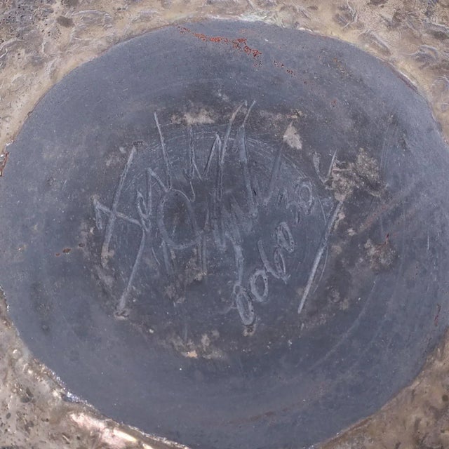 Ceramic Pottery Pear Sculpture With Raku Glaze For Sale - Image 7 of 8