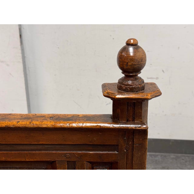 Wood Gothic Revival Hall Bench/Settee, 19th Century For Sale - Image 7 of 12