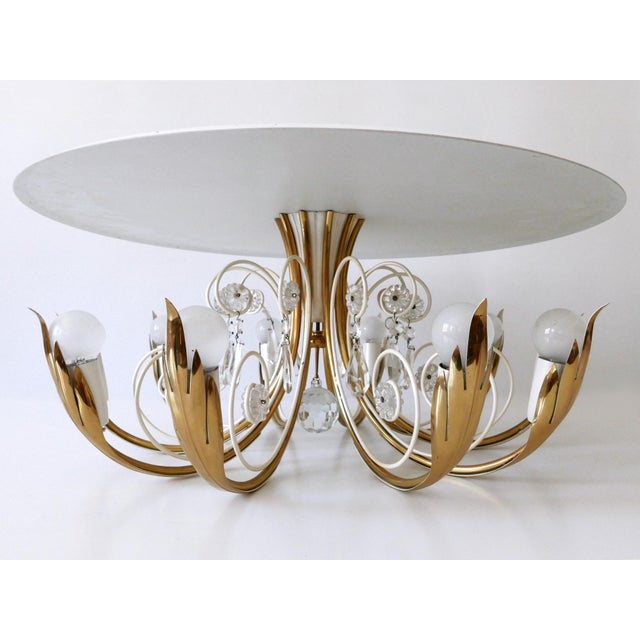 10-Flamed Ceiling Lamp from Vereinigte Werkstätten Collection, 1950s For Sale - Image 15 of 18
