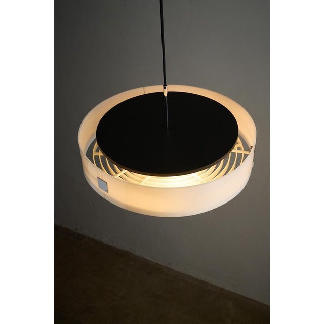 Large Acrylic Glass & Grid Pendant from Cosack, 1970s For Sale - Image 3 of 11