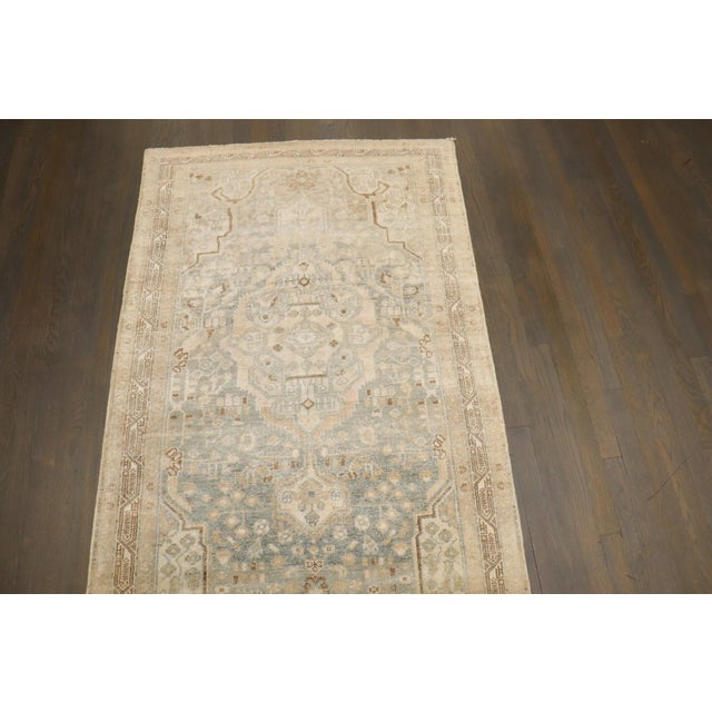 Textile Persian Malayer Medallion Runner rug no. j5229 For Sale - Image 7 of 11