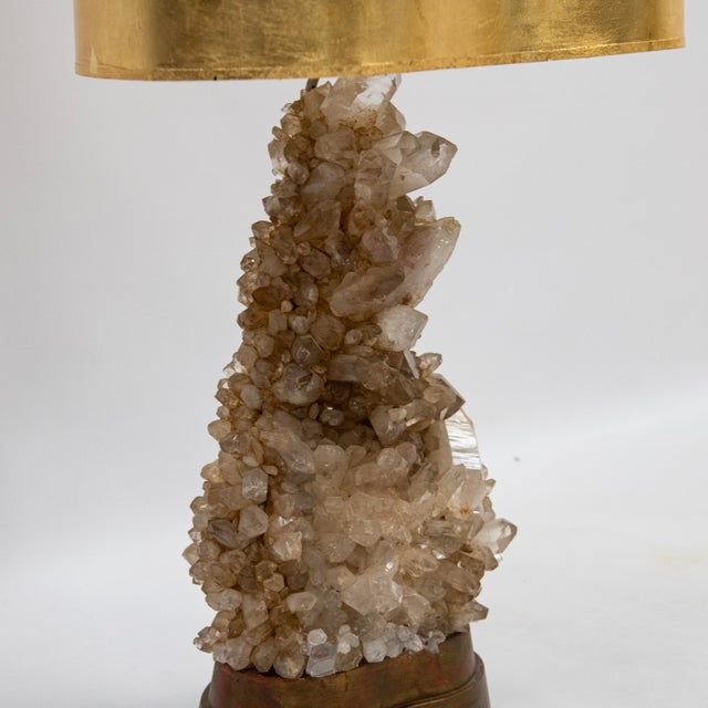 1940s Brass and Crystal Lamp, 1940s For Sale - Image 5 of 11