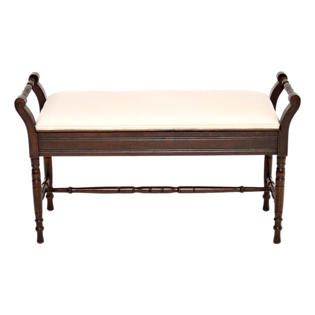 Antique Victorian Duet Piano Stool, 1890s For Sale