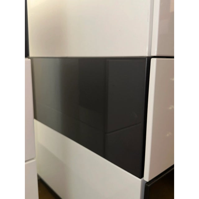 Niels Bendtsen Minimal Italian Modern Brix Modular White & Gray Dresser Set by Bensen, Italy For Sale - Image 4 of 11