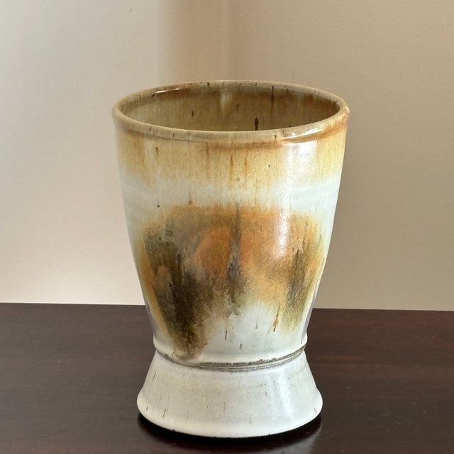 Vintage Stoneware Studio Pottery Vase For Sale - Image 12 of 13