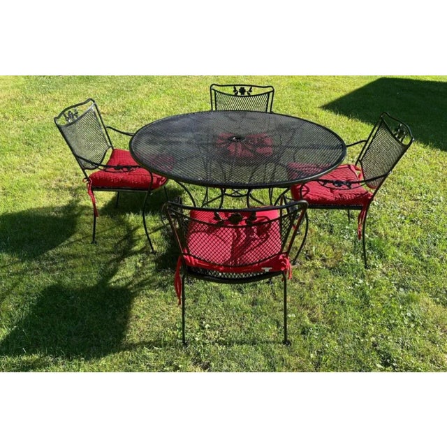 Perfect for your outdoor space! The table measures 48x30 and the chairs measure 18x20x32 Seat cushions are included One...