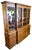 Vintage American Mahogany & Bubble Glass Curio Vitrine Bookcase Breakfront For Sale - Image 4 of 18
