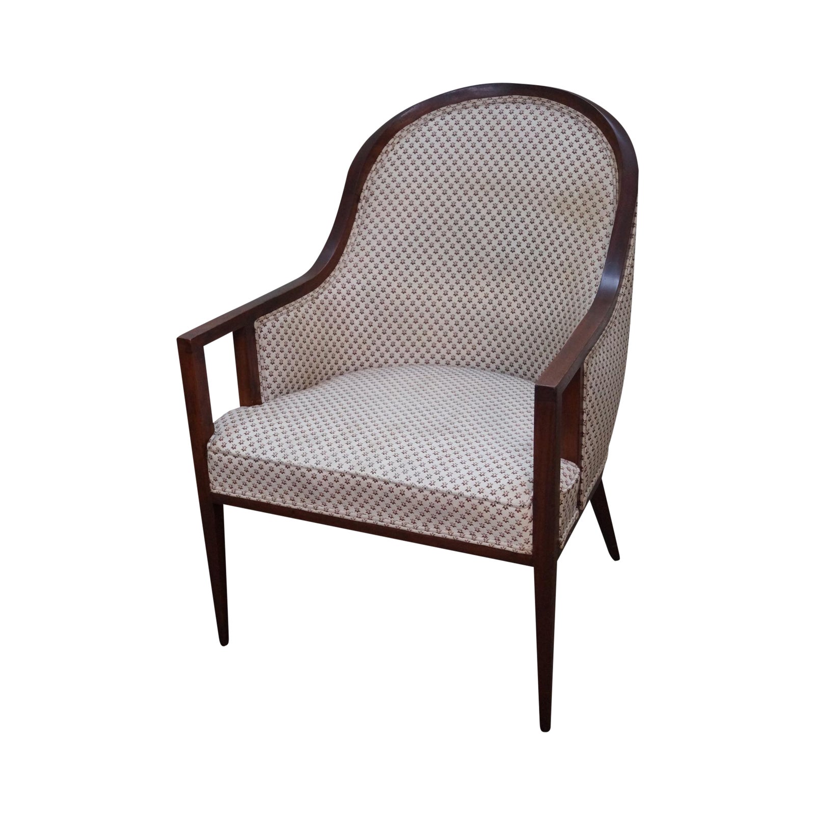 Mid Century Modern Barrel Back Club Chair | Chairish