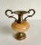 Art Deco Vintage Petite Metal and Stone Urn Decor Vase For Sale - Image 3 of 4