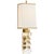 Argentino Large Sconce in Crystal and Hand-Rubbed Antique Brass with Linen Shade with Brass Trimmed Shade Designer: Thomas...