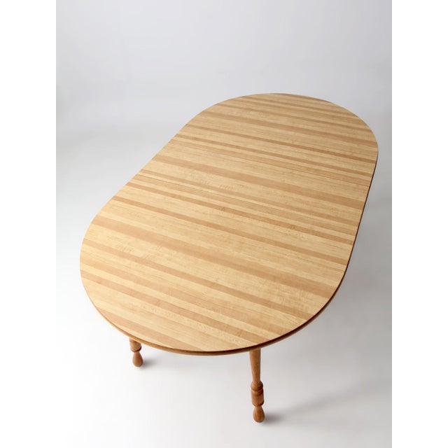 Vintage Farmhouse Dining Table With Leaf Extension For Sale - Image 15 of 18