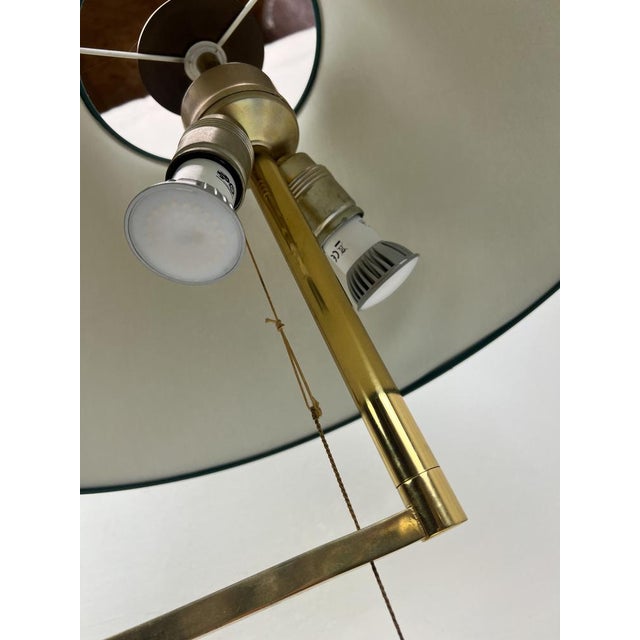 Large Brass Swing Arm Table Lamp, Germany, 1970s For Sale - Image 10 of 18