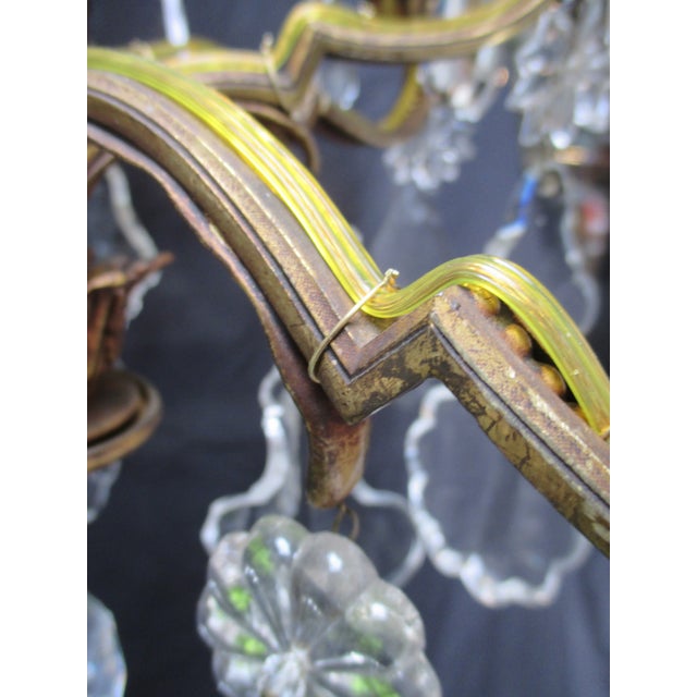 French Gilt Bronze 8 Light Crystal Chandelier Circa 1900 For Sale - Image 16 of 18