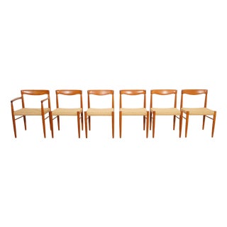 Vintage Teak Dining Chairs by H.W. Klein for Bramin, 1950s, Set of 6 For Sale