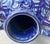 Late 20th-Century Safi-Style Earthenware Dual-Handled Pottery Vessel Drenched in Deep Cobalt Blue & Byzantium Purple, Mexico For Sale - Image 9 of 18