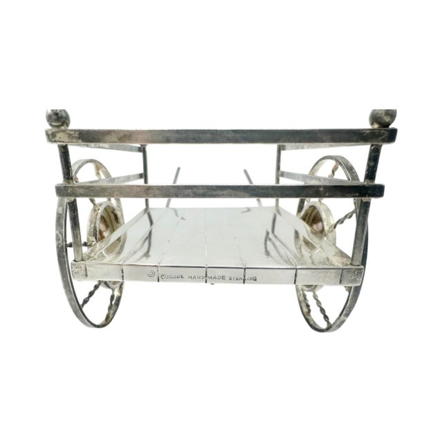 Vintage Cartier Sterling Silver Condiment Wagon Cart Serving Piece For Sale In Washington DC - Image 6 of 9