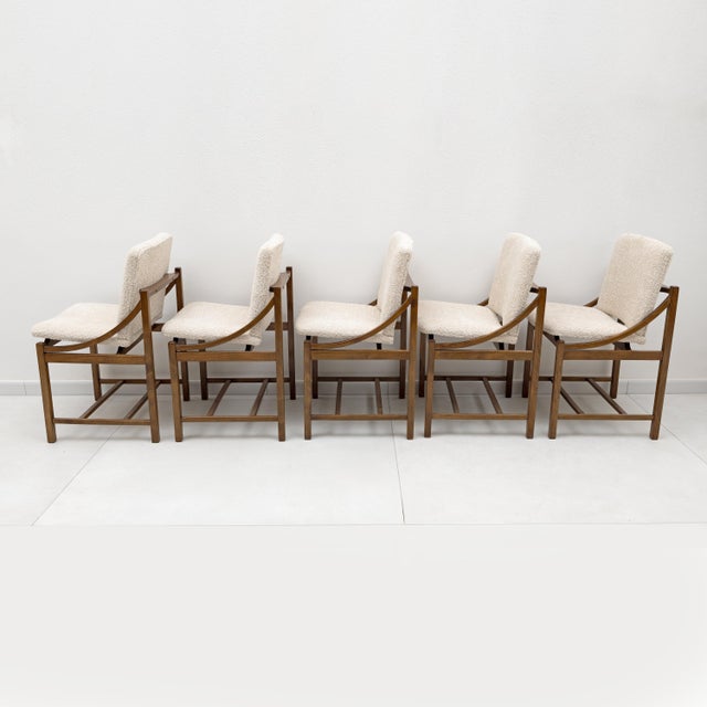 1970s Dining Chairs by Vittorio Rossi for Lorenzon Italia, 1960s, Set of 5 For Sale - Image 5 of 11