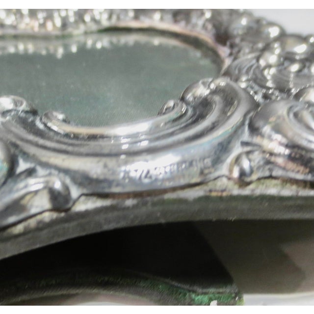 Metal Edwardian Sterling Silver Photo Frame Circa 1900 For Sale - Image 7 of 14