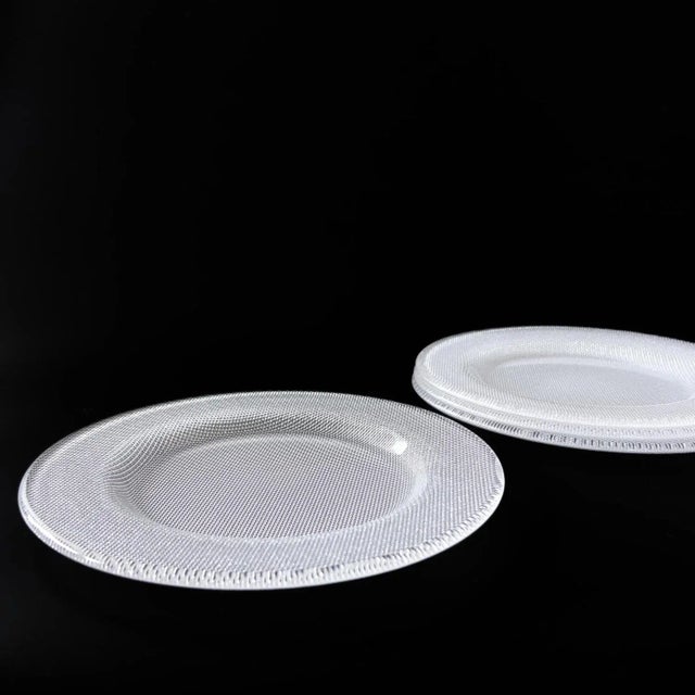 Vintage Glass Plates by Göran Wärff for Kosta Boda, 1980, Set of 4 For Sale - Image 4 of 8