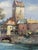 Late 20th Century Late 20th Century X Rabous House Boat River and Fishermans Oil on Canvas For Sale - Image 5 of 5