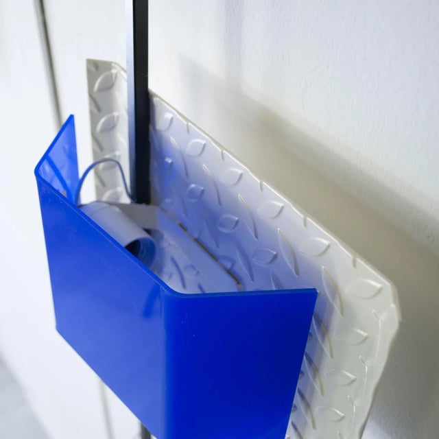 Mid-Century Modern Vintage Italian Wall Sconces with Lacquered Iron Structure & Plexus Diffuser, 1980s For Sale - Image 3 of 13