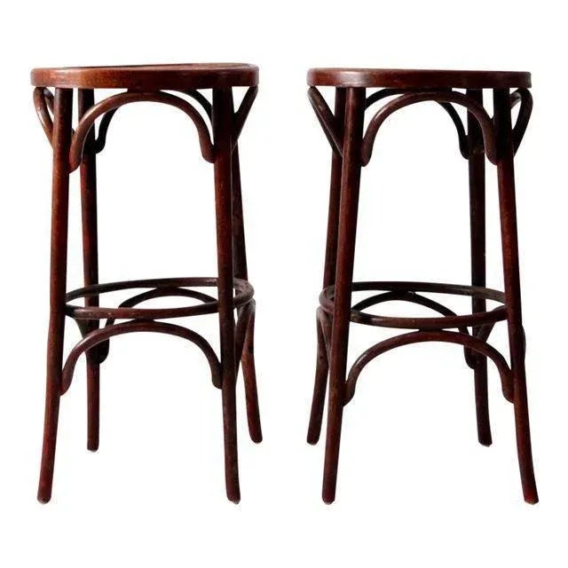 Mid-Century Bentwood Stools For Sale - Image 12 of 12