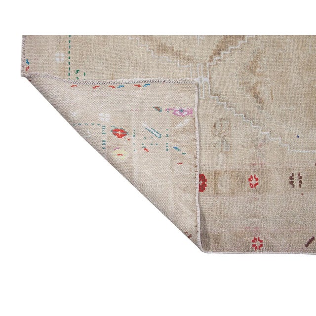 Mid 20th Century Unique Washed Out Vintage Turkish Kars Rug For Sale - Image 5 of 6