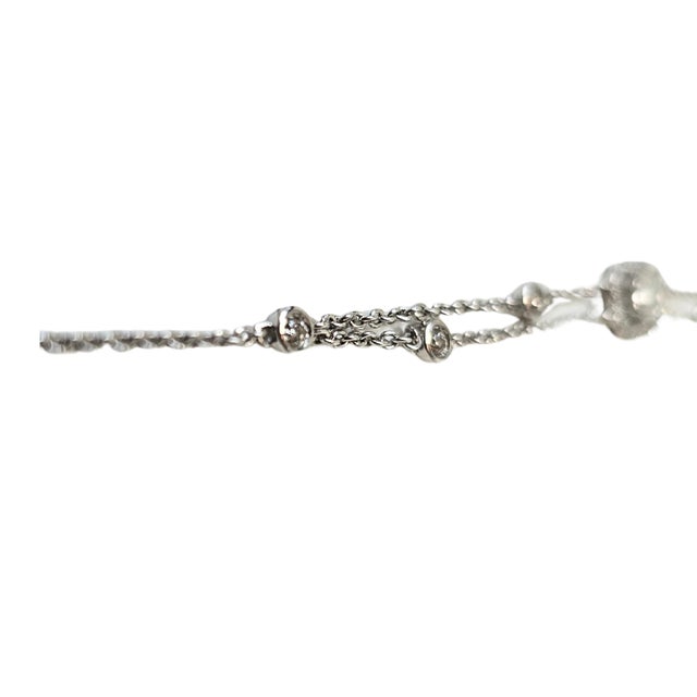 Metal Elegant 18k White Gold Bracelet With 1 Ct Natural White Diamonds, 5 Grams For Sale - Image 7 of 7