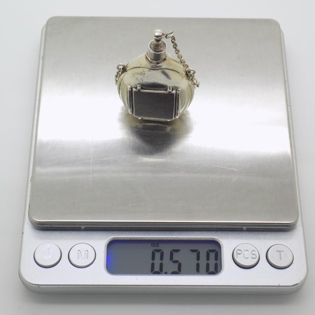 Vintage Italian Handmade Genuine Silver Canteen Perfume Bottle Figurine, 1980s For Sale - Image 9 of 11