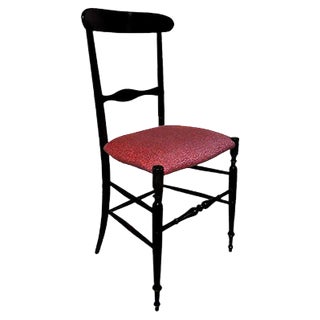 Vintage Campanino Chiavari Chair with Rubelli Fabric by Levaggi For Sale