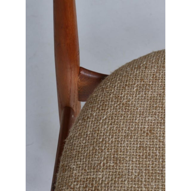 Set of Modern Danish Cowhorn Armchairs attributed to Knud Færch in Teakwood & Oak, 1960s For Sale - Image 17 of 18