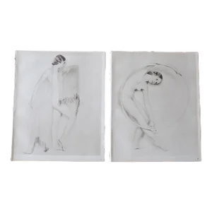Vintage Mid Century John Everard Nude Photogravures - a Pair