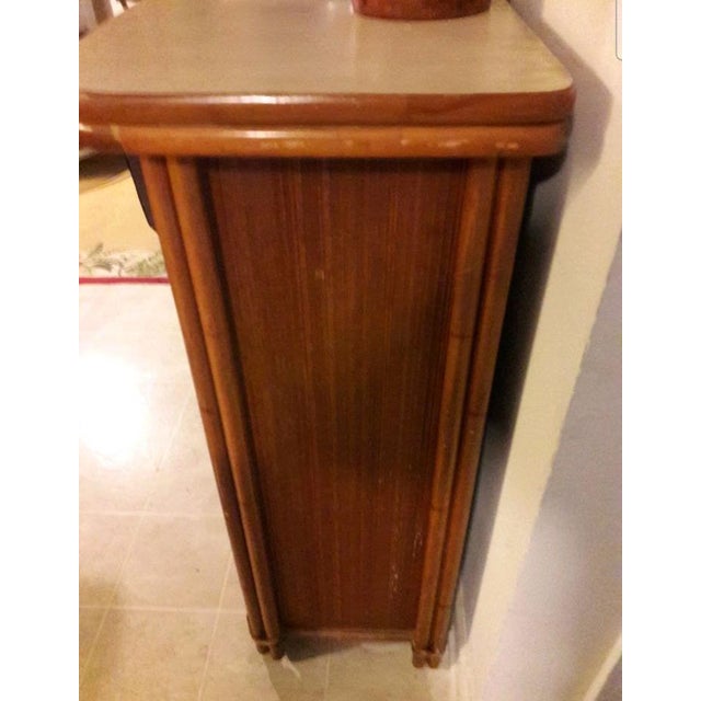 1950s 1950s Heywood-Wakefield MCM Hawaiian Mobile Cocktail Bar For Sale - Image 5 of 10