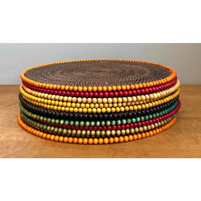 Vintage Woven Rattan Place Mats - Set of 10 For Sale - Image 11 of 12