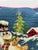 Needlepoint Christmas Pillow, Snowman & Reindeer, 1991 Peking Handicraft For Sale - Image 4 of 8