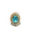 Blue Bochic "Orient" Vintage Natural Blue & White Topaz Ring Set 18K & Silver For Sale - Image 8 of 18