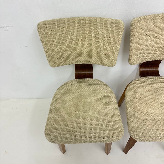 Dutch Plywood Dining Chairs by Cor Alons, 1960s, Set of 4, in Good conditions. Designed 1960 to 1969