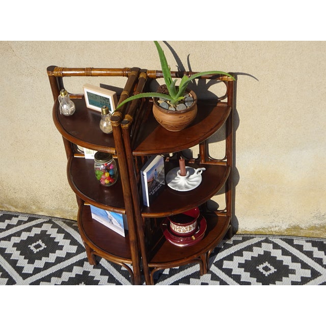 Rattan Corner Shelves, 1980s, Set of 2 For Sale - Image 10 of 17