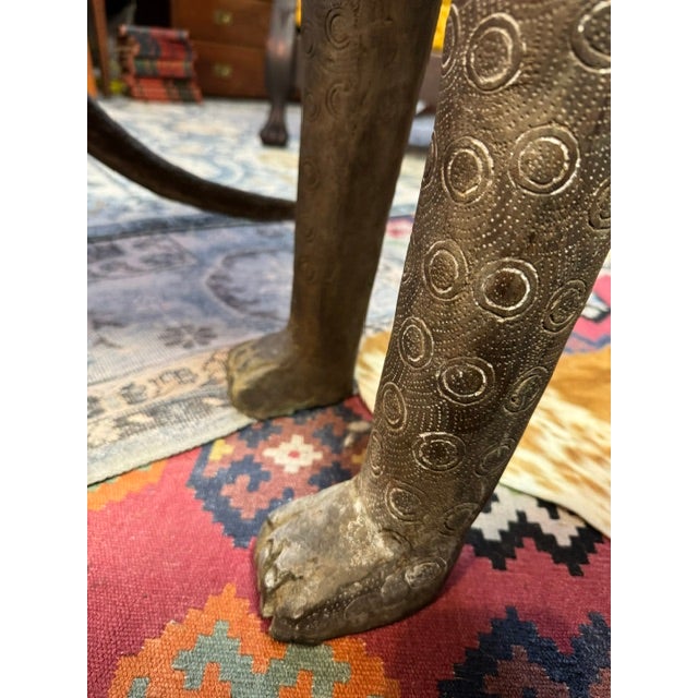 Antique Pair of Bronze Royal Leopard Sculptures From Benin For Sale - Image 11 of 18