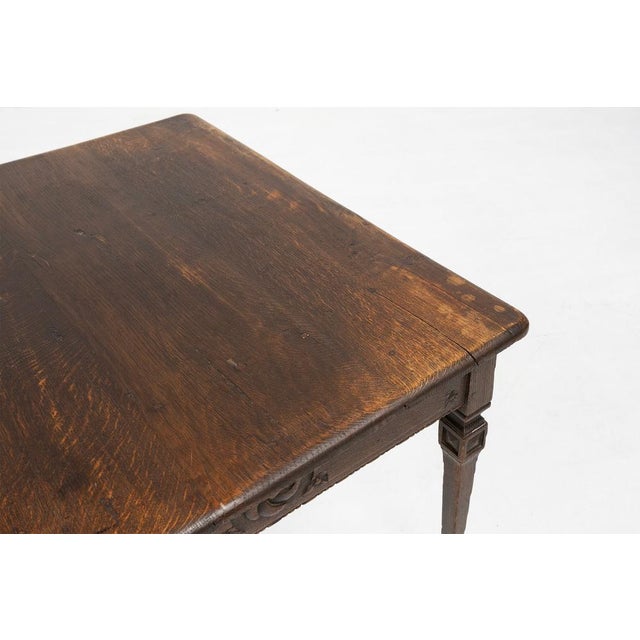 Mid-Century French Rustic Side Table in Wood, 1850s For Sale - Image 10 of 12
