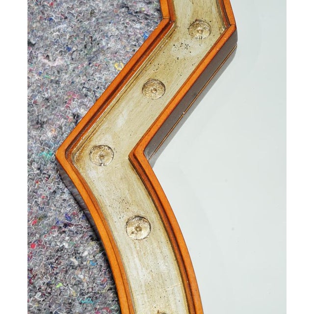 Gold Large Cherry Wood Gold Leaf Framed Wall Mirror by Grange Paris, France For Sale - Image 8 of 13