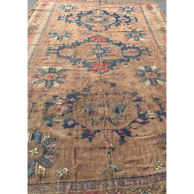 1900s Azerbaijan Soumac Rug-6′10″ × 9′10″ For Sale - Image 4 of 13