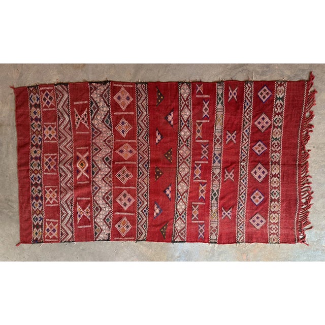 1980s Red Moroccan Flatweave Kilim Rug - 9.5 X 5.38 Ft For Sale - Image 4 of 12